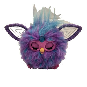 Furby Hasbro 2023 Purple Tie Dyed Voice Interactive Plush Toy Works